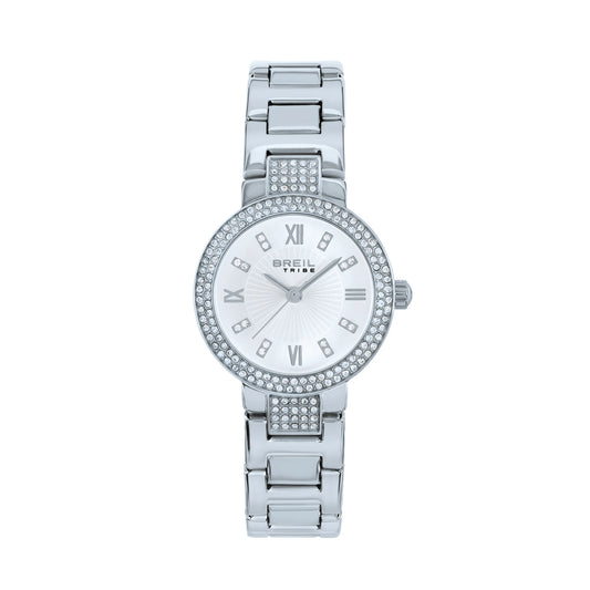 Orologio Solo Tempo Donna Breil Tribe Dance Floor Petit EW0830 in Acciaio con Cristalli e Quadrante Argento - Arena Gioielli  - Breil