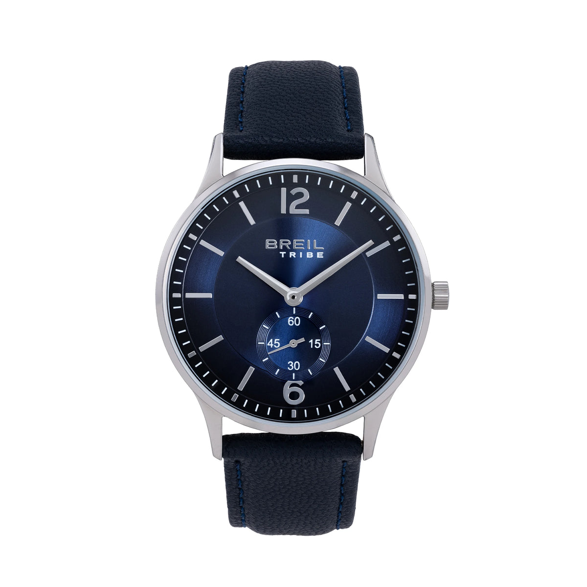 Orologio Solo Tempo Uomo Breil Tribe Belmont EW0851 in Pelle Blu e Acciaio con Quadrante Blu 39 mm - Breil
