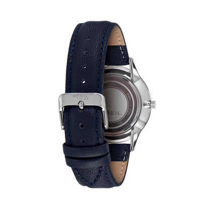 Orologio Solo Tempo Uomo Breil Tribe Belmont EW0851 in Pelle Blu e Acciaio con Quadrante Blu 39 mm