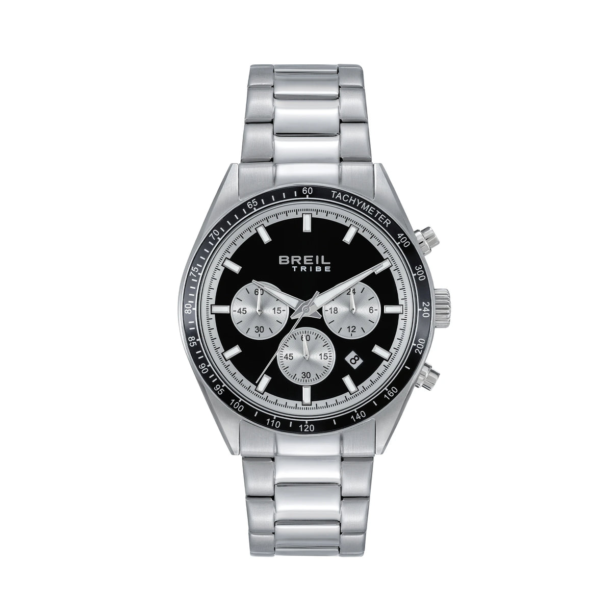 Orologio Cronografo Uomo Breil Tribe Eco EW0859 in Acciaio Silver con Quadrante Nero 42 mm - Breil