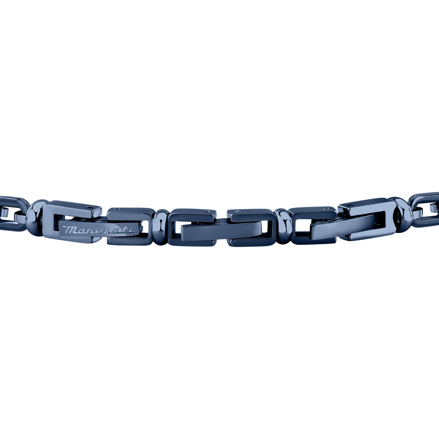 Bracciale Uomo Maserati Ceramic Catena in Acciaio Blu e Dettagli Rose Gold JM426ATZ90 - Maserati
