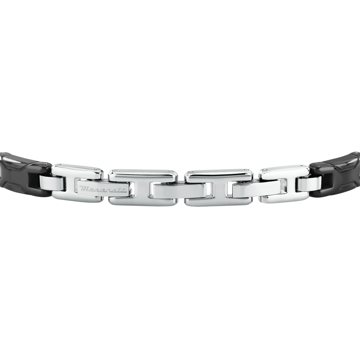 Bracciale Uomo Maserati in Ceramica Nera e Acciaio con Tridente PVD Oro Rosa JM426ATZ93 - Maserati