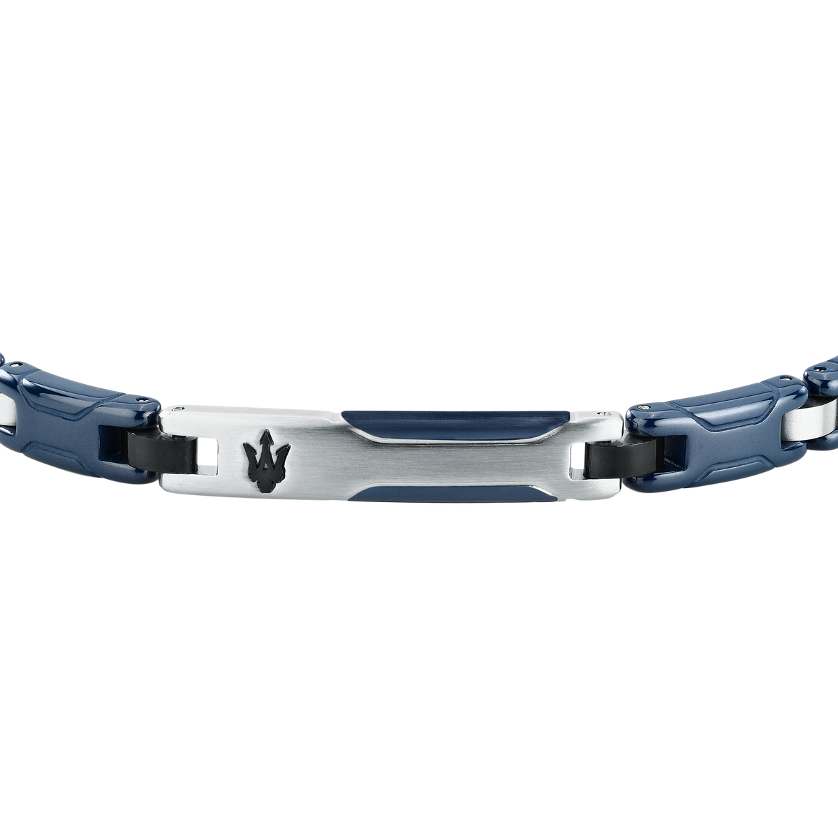 Bracciale Uomo Maserati Ceramic in Ceramica Blu e Acciaio con Tridente JM426ATZ94 - Maserati