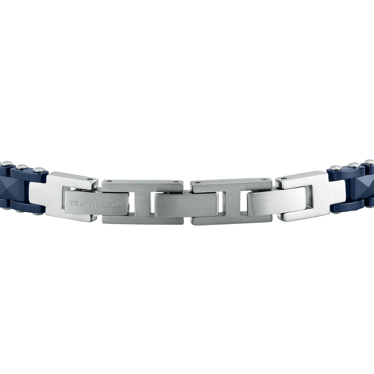 Bracciale Uomo Maserati Ceramic a Catena in Acciaio e Ceramica Blu con Tridente Gold JM426ATZ96 - Maserati