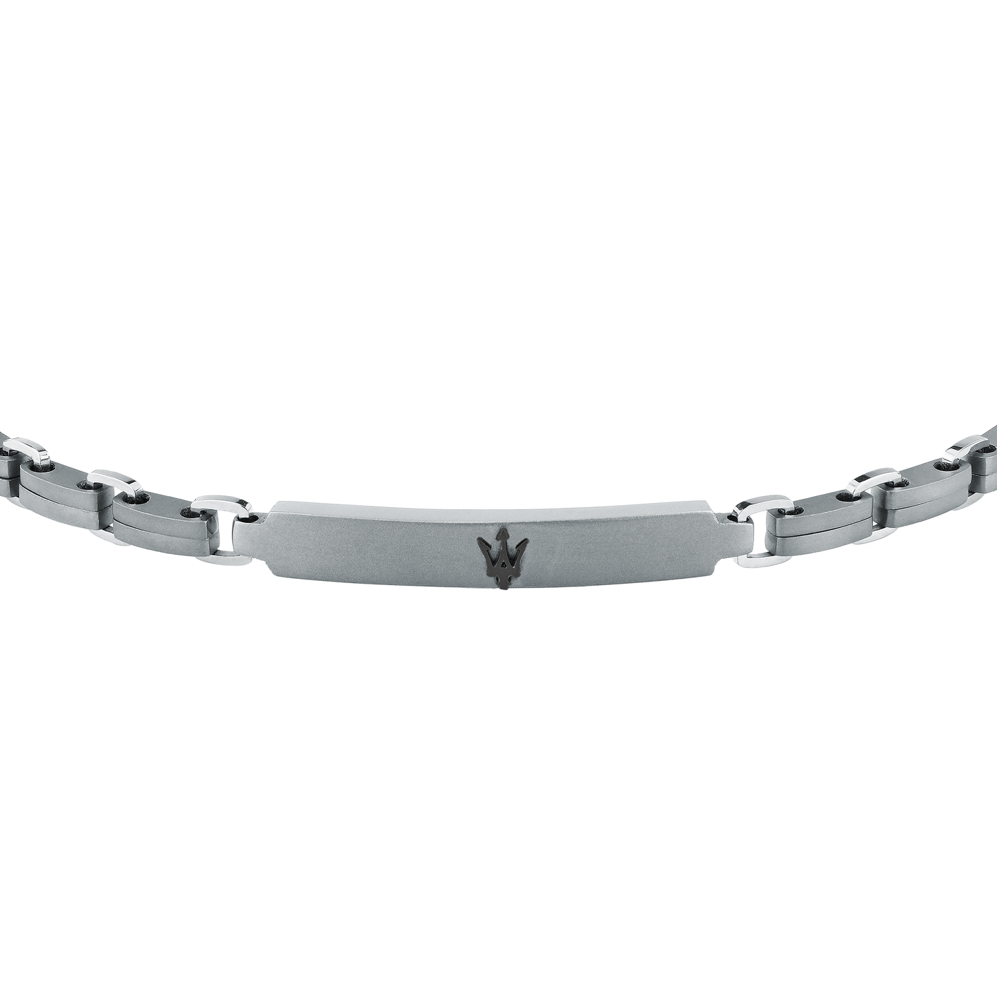 Bracciale Uomo Maserati Titanium a Catena in Titanio e Acciaio Silver con Tridente Centrale JM426AXF06 - Maserati
