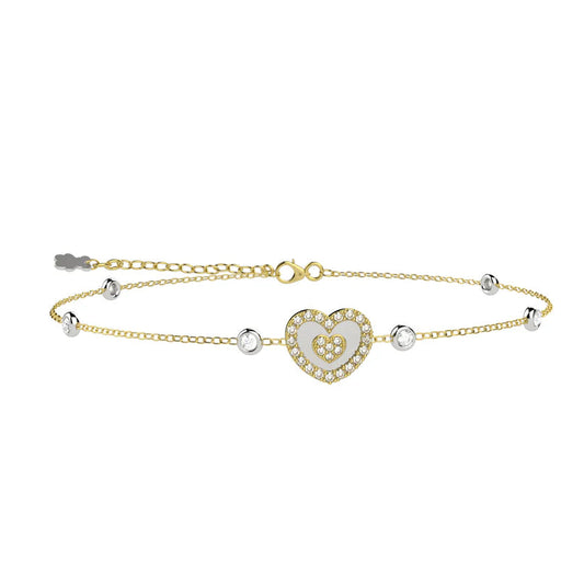 Bracciale Donna Nanan Argento Bicolore Cuore Madreperla Zirconi NAN0641 - Arena Gioielli - Nanan