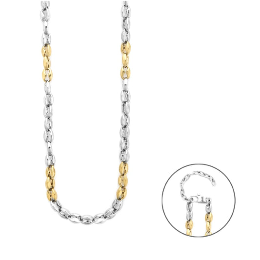 Collana Uomo Cesare Paciotti Catena Maglie Bicolore Oro 4UCL8526 - Arena Gioielli - cesare paciotti