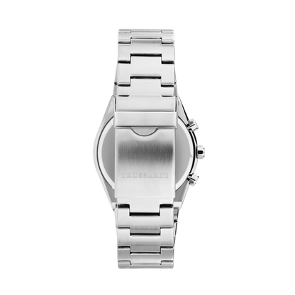Orologio Uomo Trussardi T-Milano Multifunzione in Acciaio Silver con Quadrante Blu R2453175008