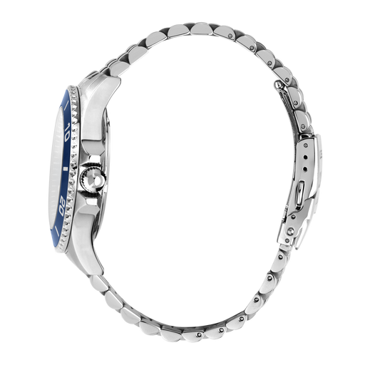 Orologio Uomo Sector 230 Automatico Skeleton in Acciaio Silver con Lunetta Blu R3223161025 - Arena Gioielli - Sector