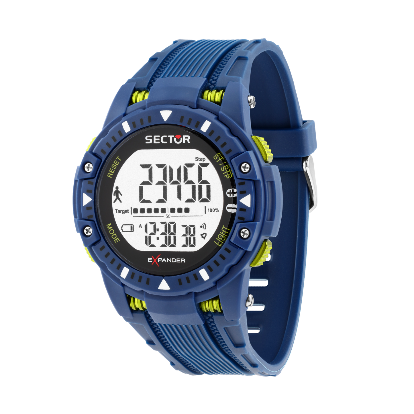 Orologio Digitale Uomo Sector Ex-54 Cinturino Poliuretano Blu 10 ATM R3251353002 - Sector