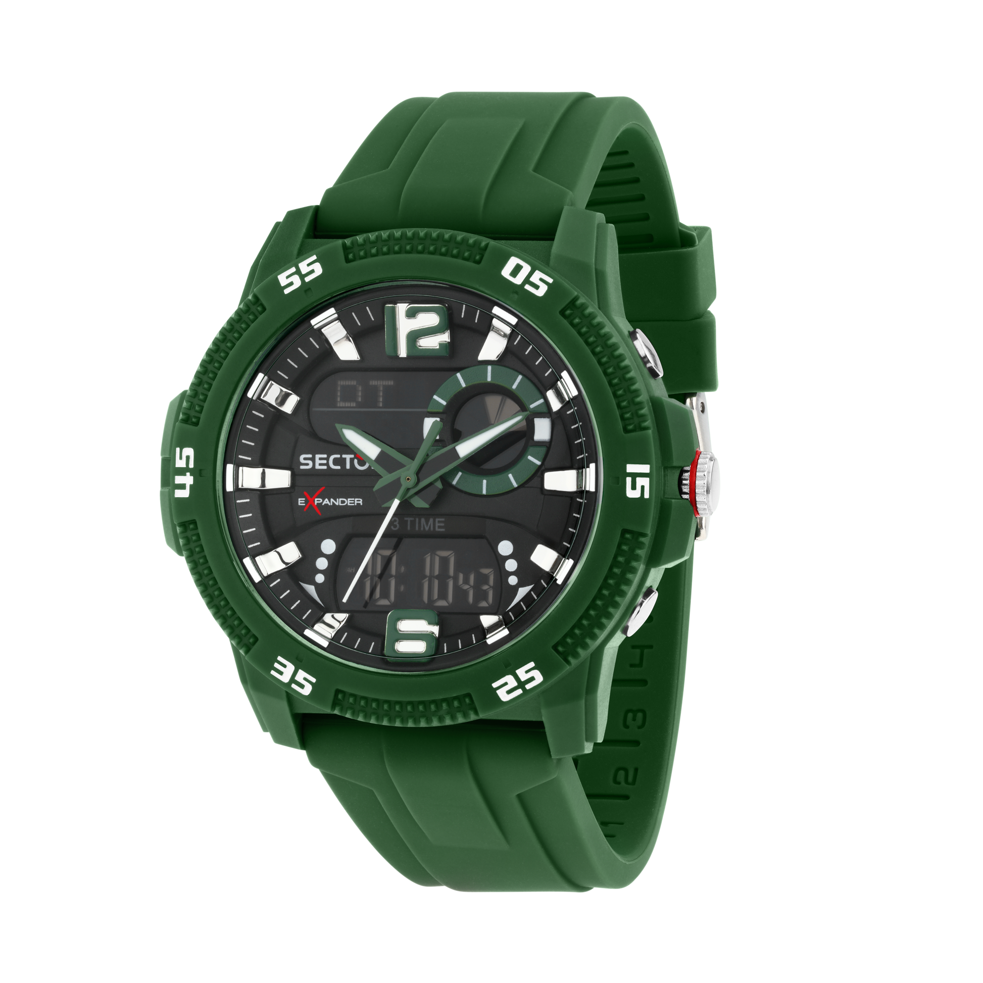 Orologio Digitale Uomo Sector Ex-56 Cinturino Verde R3251355001 - Arena Gioielli