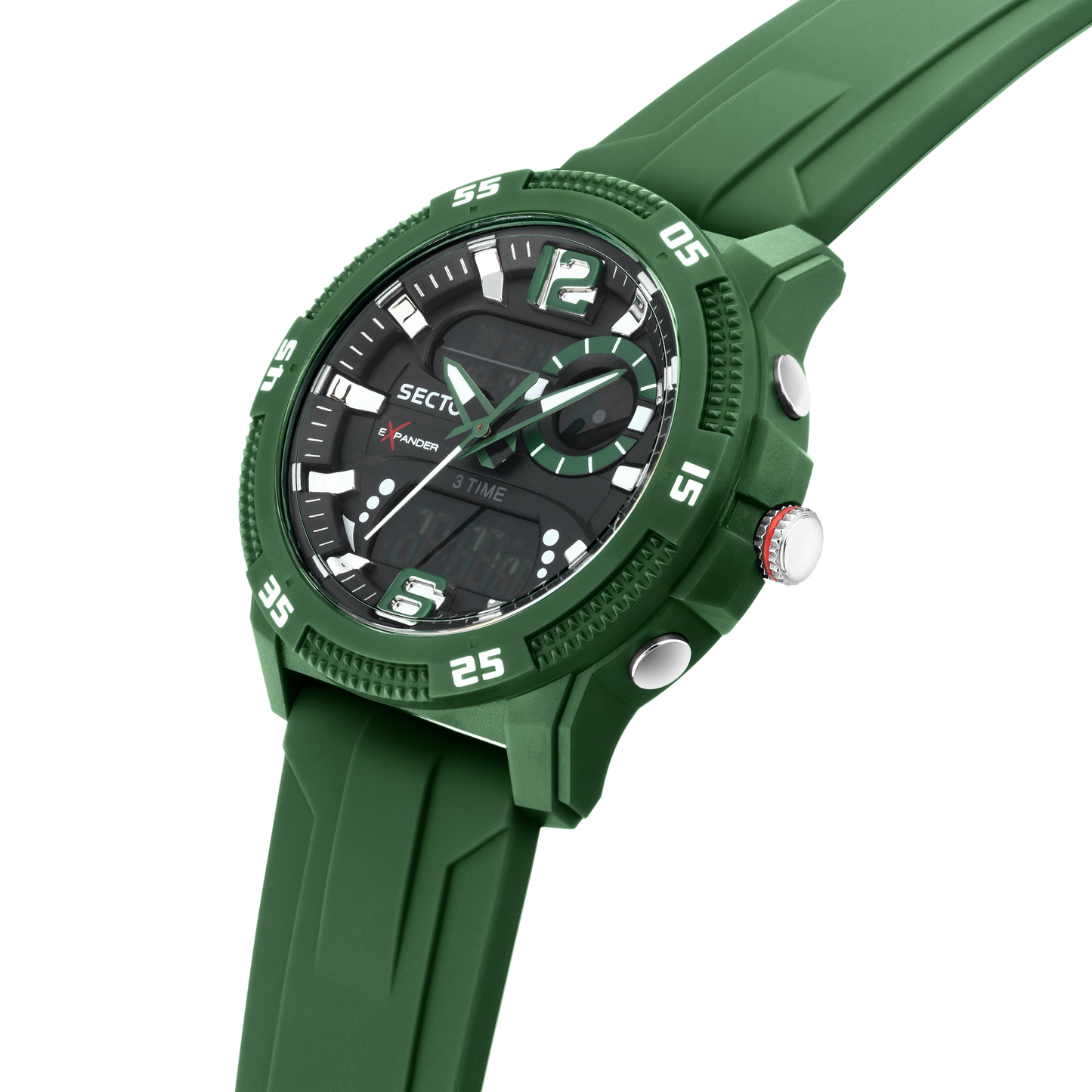 Orologio Digitale Uomo Sector Ex-56 Cinturino Verde R3251355001 - Arena Gioielli - Sector