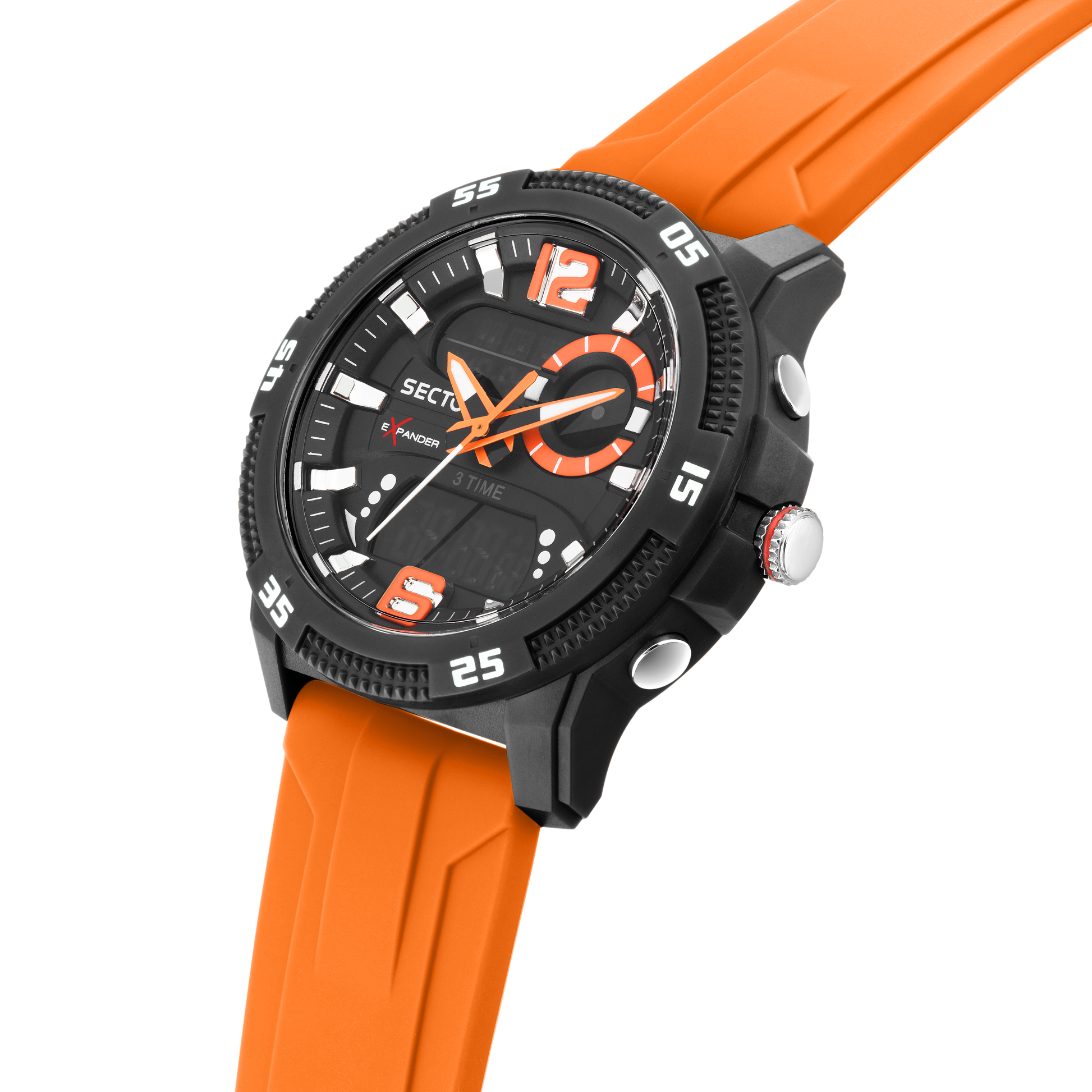 Orologio Digitale Uomo Sector Ex-56 Cinturino Arancione R3251355002 - Arena Gioielli