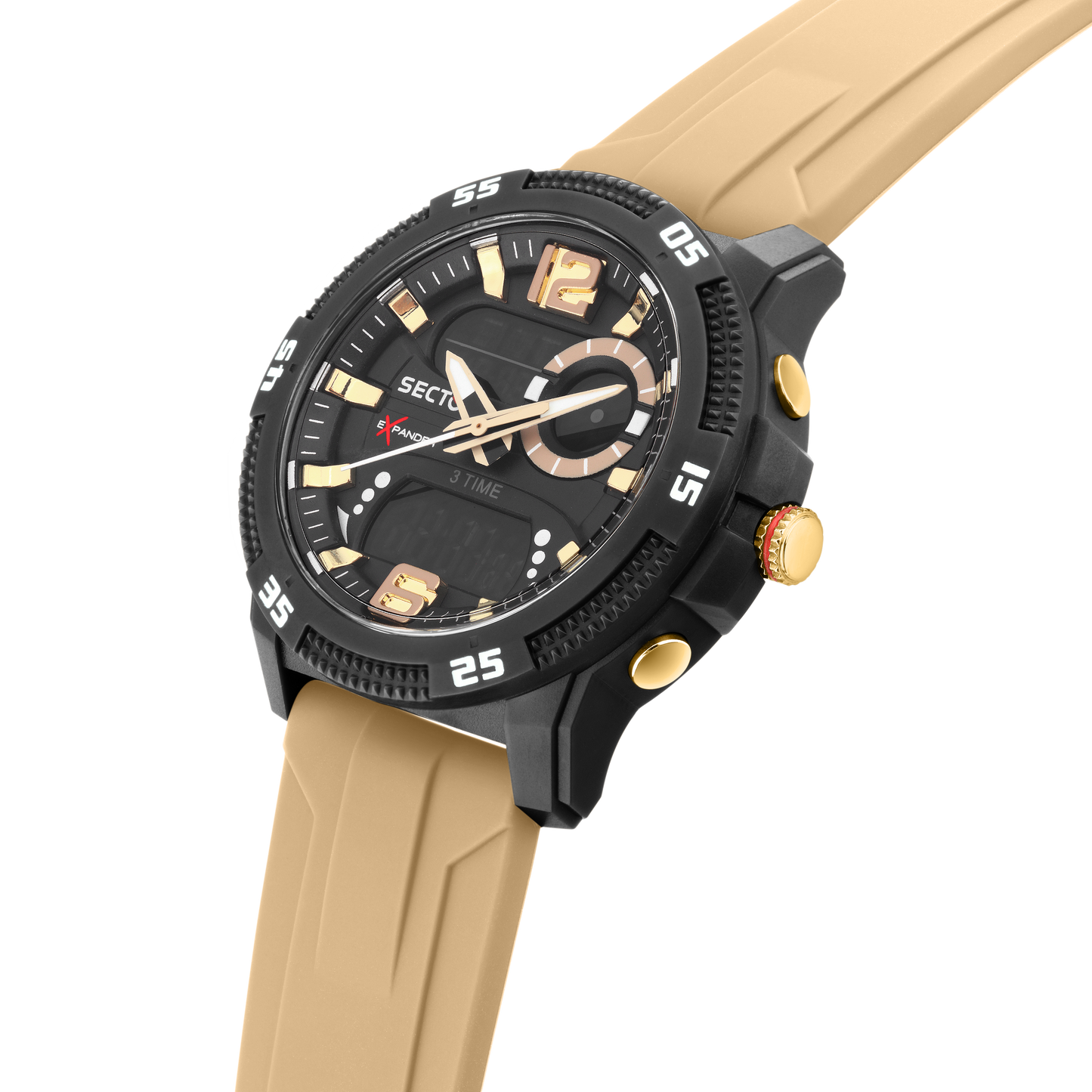 Orologio Digitale Uomo Sector Ex-56 Cinturino Marrone R3251355003 - Arena Gioielli - Sector