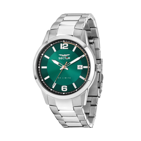 Orologio Uomo Sector 660 Solo Tempo in Acciaio Silver con Quadrante Verde R3253517034 - Arena Gioielli - Sector