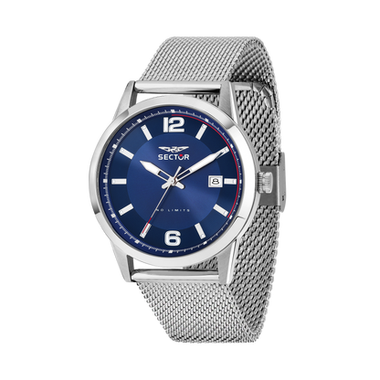 Orologio Uomo Sector 660 Solo Tempo in Acciaio Maglia Milano Silver con Quadrante Blu R3253517035