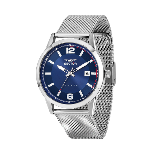 Orologio Uomo Sector 660 Solo Tempo in Acciaio Maglia Milano Silver con Quadrante Blu R3253517035 - Arena Gioielli - Sector