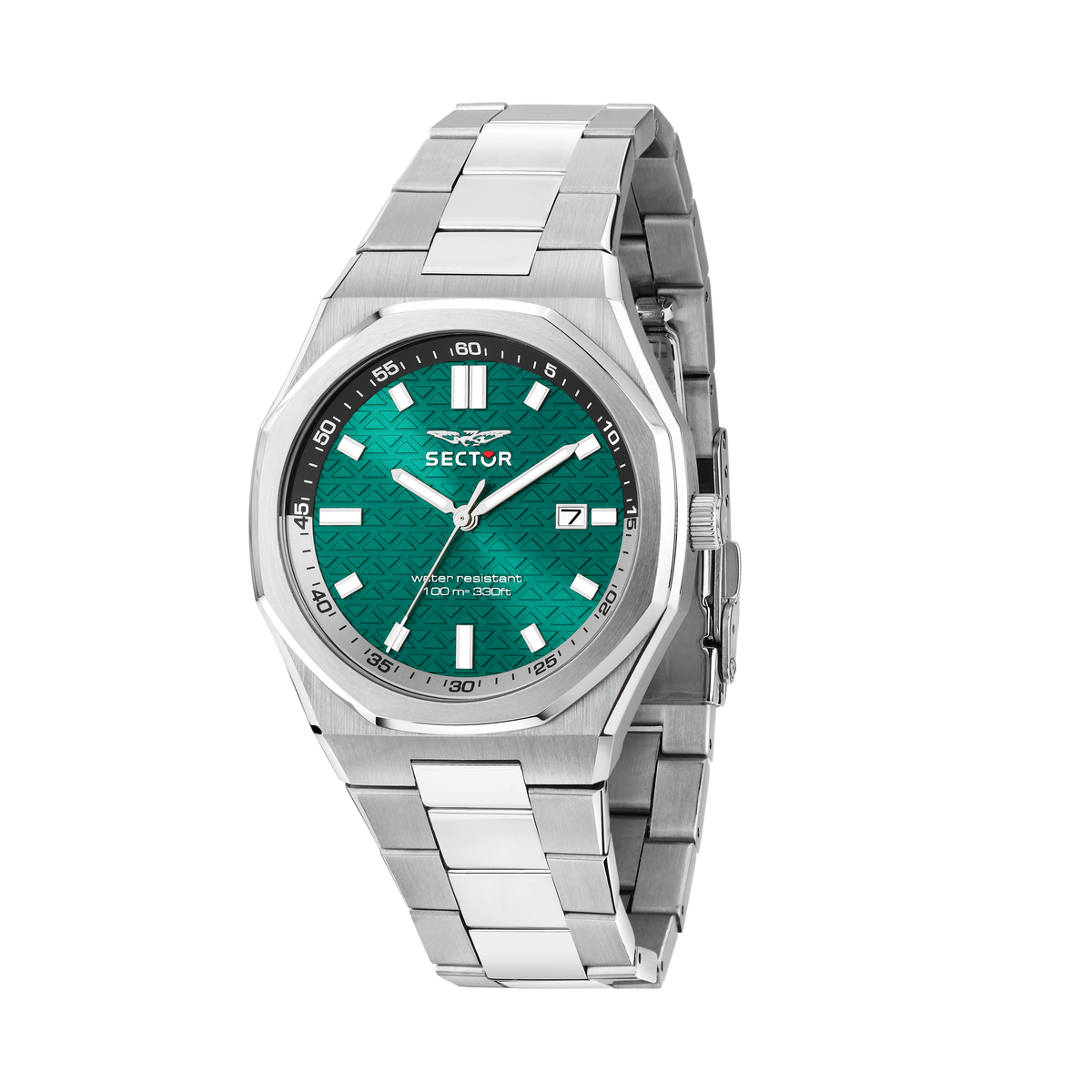 Orologio Uomo Sector OTTO150 Solo Tempo in Acciaio Silver con Quadrante Verde R3253550003 - Arena Gioielli - Sector