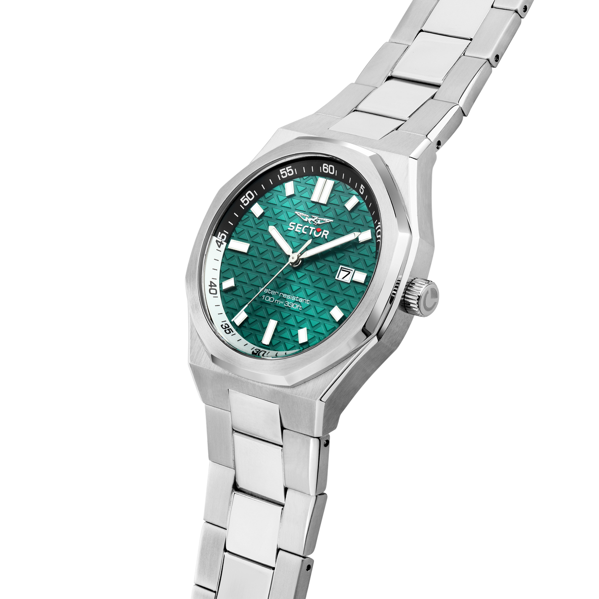 Orologio Uomo Sector OTTO150 Solo Tempo in Acciaio Silver con Quadrante Verde R3253550003 - Arena Gioielli - Sector