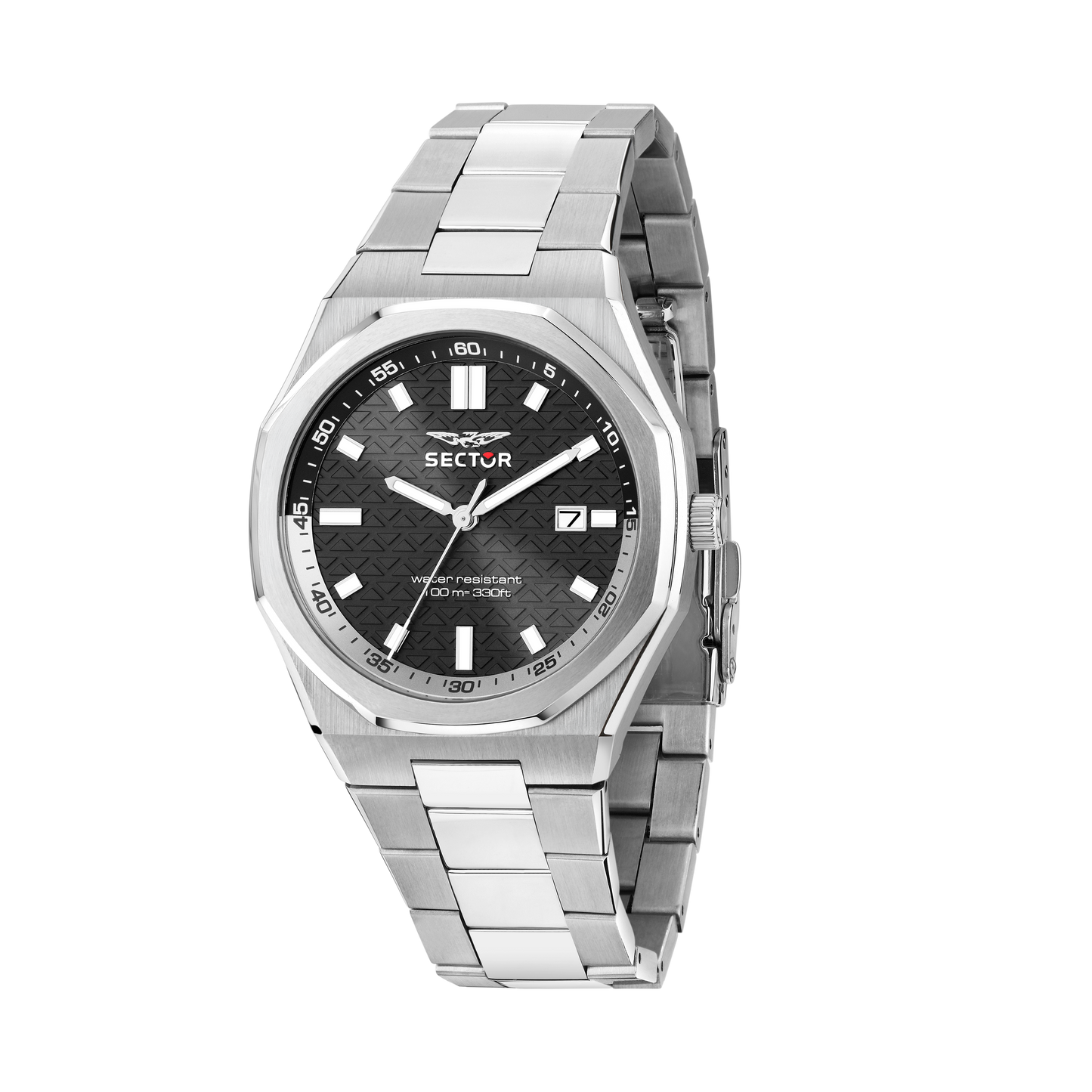 Orologio Uomo Sector OTTO150 Solo Tempo in Acciaio Silver con Quadrante Nero R3253550004 - Sector
