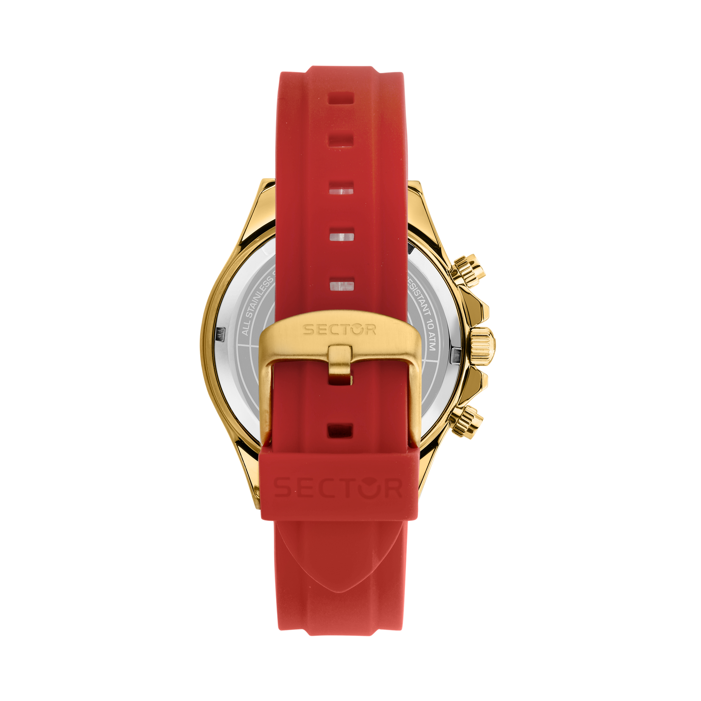 Orologio Uomo Sector 230 Cronografo in Acciaio Gold e Silicone Rosso R3271661035 - Sector