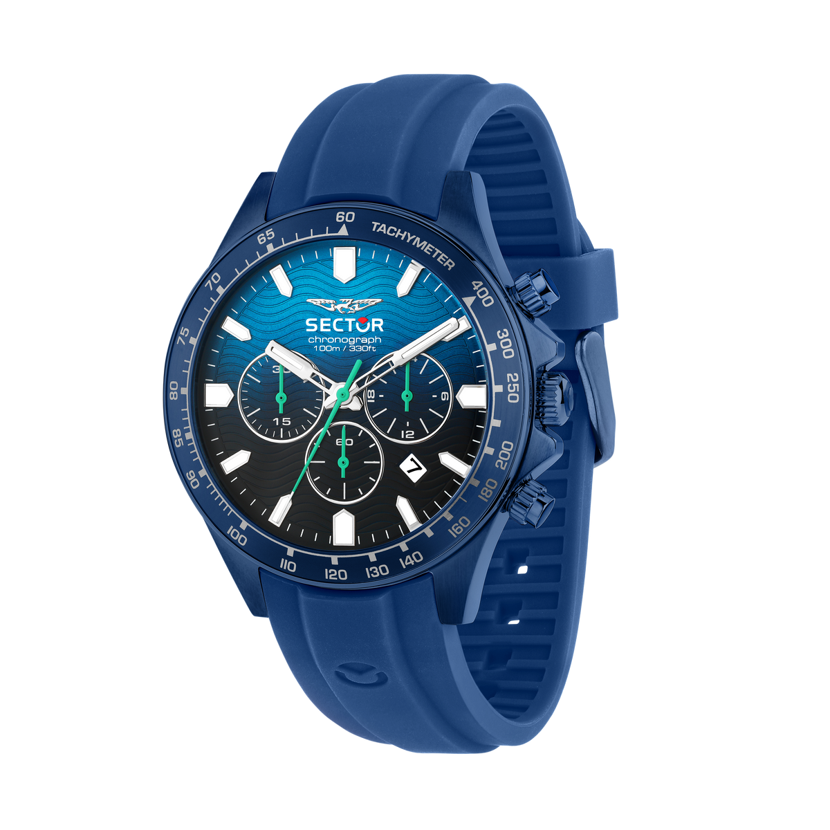 Orologio Uomo Sector 230 Cronografo in Acciaio Blu e Silicone Blu R3271661036 - Arena Gioielli