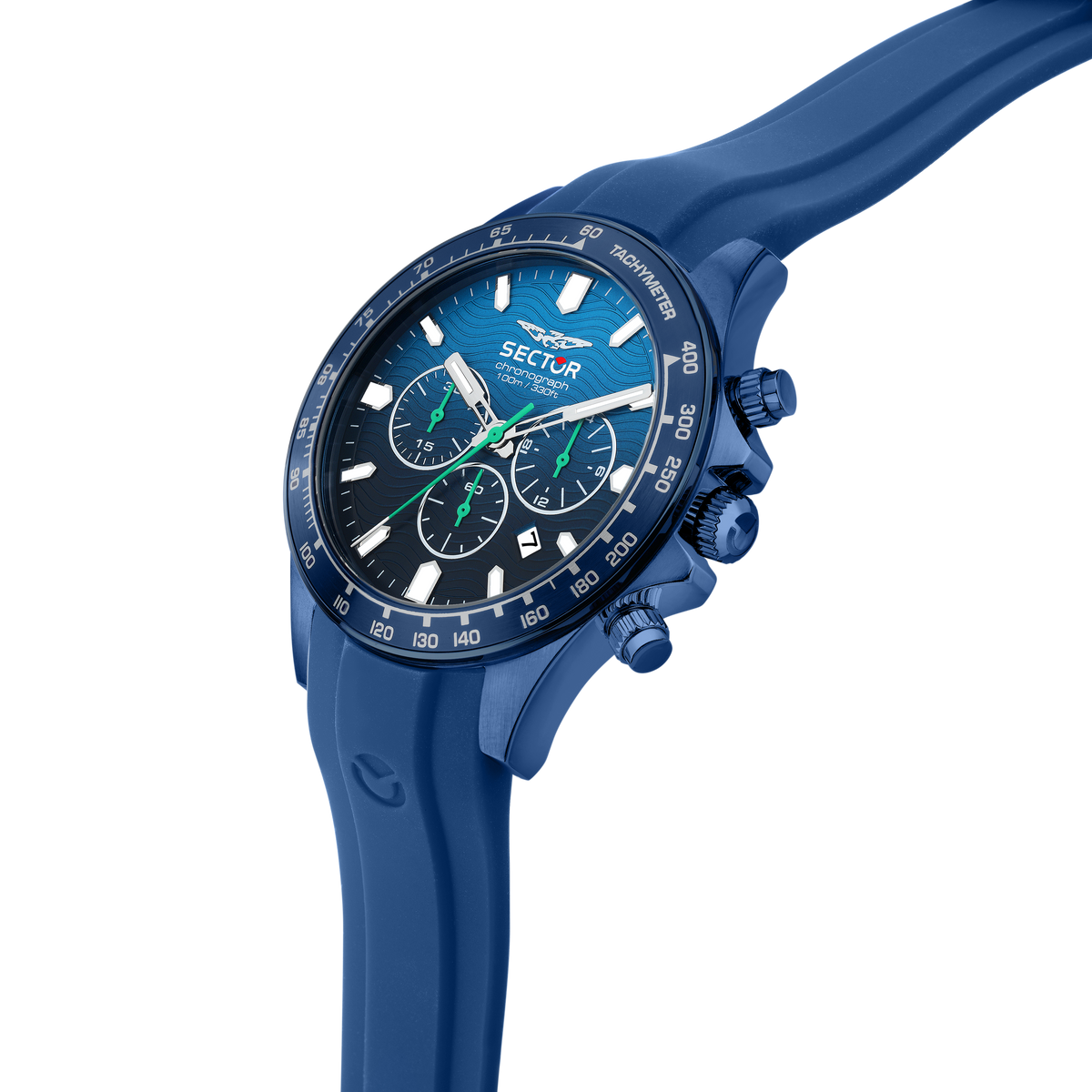 Orologio Uomo Sector 230 Cronografo in Acciaio Blu e Silicone Blu R3271661036 - Arena Gioielli
