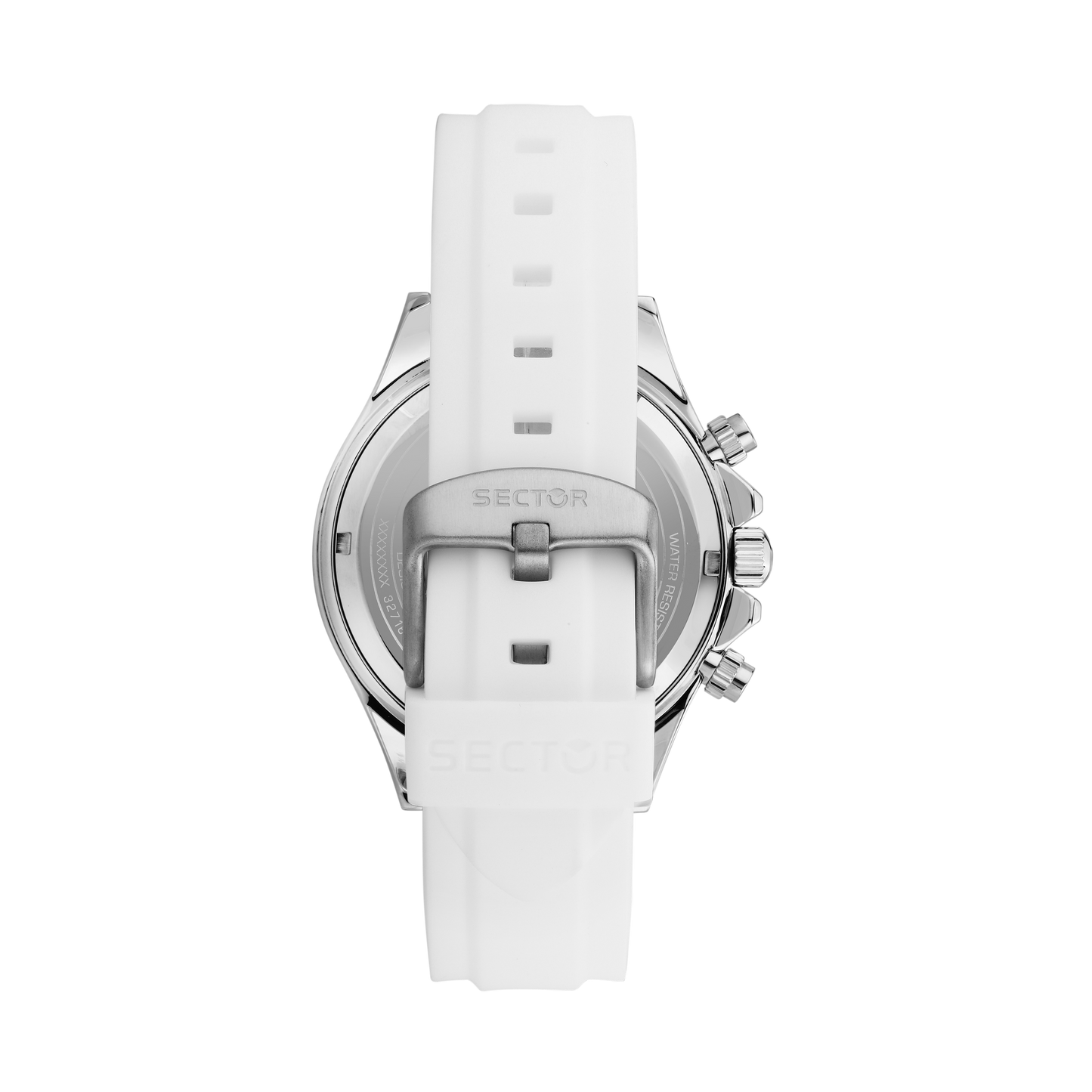 Orologio Uomo Sector 230 Cronografo in Acciaio Silver e Silicone Bianco R3271661037 - Sector