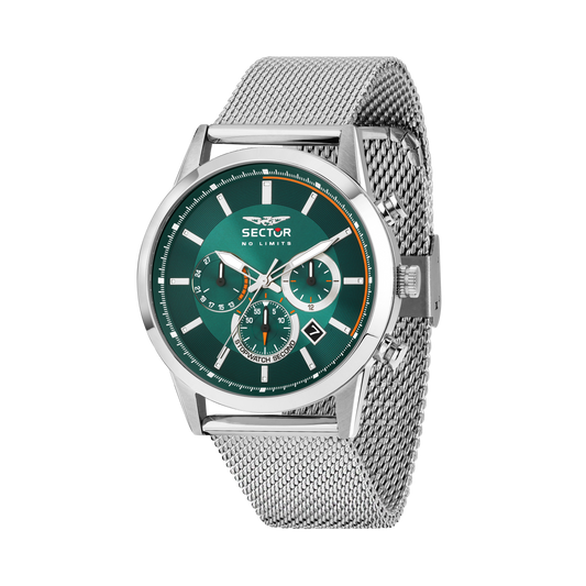Orologio Uomo Sector 660 Cronografo Maglia Milano Quadrante verde R3273617012 - Arena Gioielli - Sector