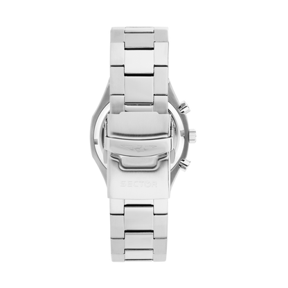 Orologio Uomo Sector OTTO150 Cronografo in Acciaio Silver con Quadrante Nero R3273650003