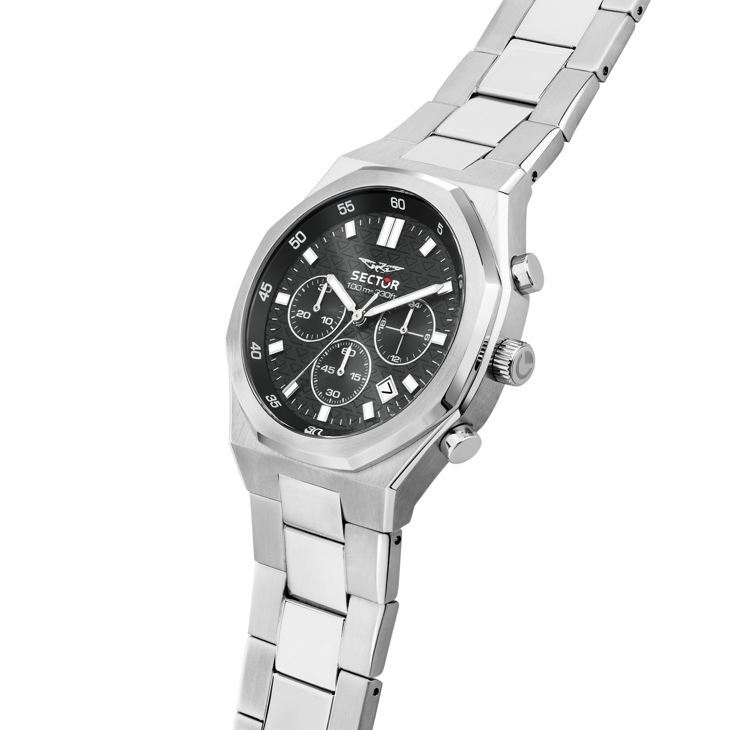 Orologio Uomo Sector OTTO150 Cronografo in Acciaio Silver con Quadrante Nero R3273650003 - Sector