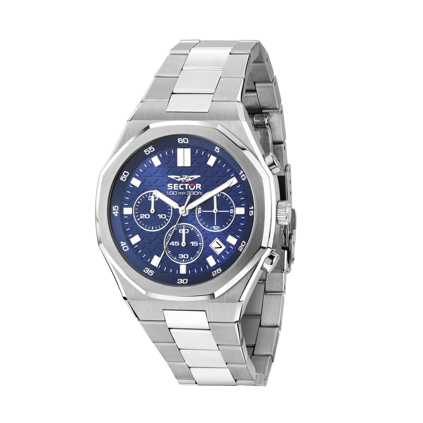 Orologio Uomo Sector OTTO150 Cronografo in Acciaio Silver con Quadrante Blu R3273650004 - Sector