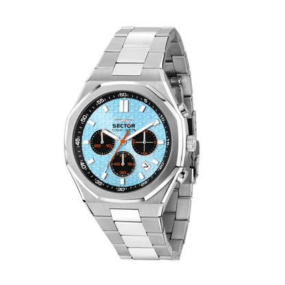 Orologio Uomo Sector OTTO150 Cronografo in Acciaio Silver con Quadrante Celeste R3273650005