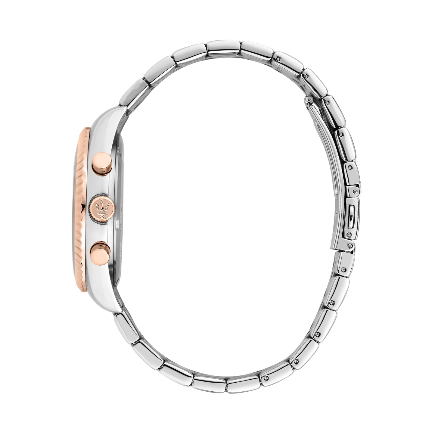 Orologio Uomo Maserati Competizione Multifunzione in Acciaio Bicolore Silver e Rose Gold con Quadrante Marrone R8853100049 - Maserati