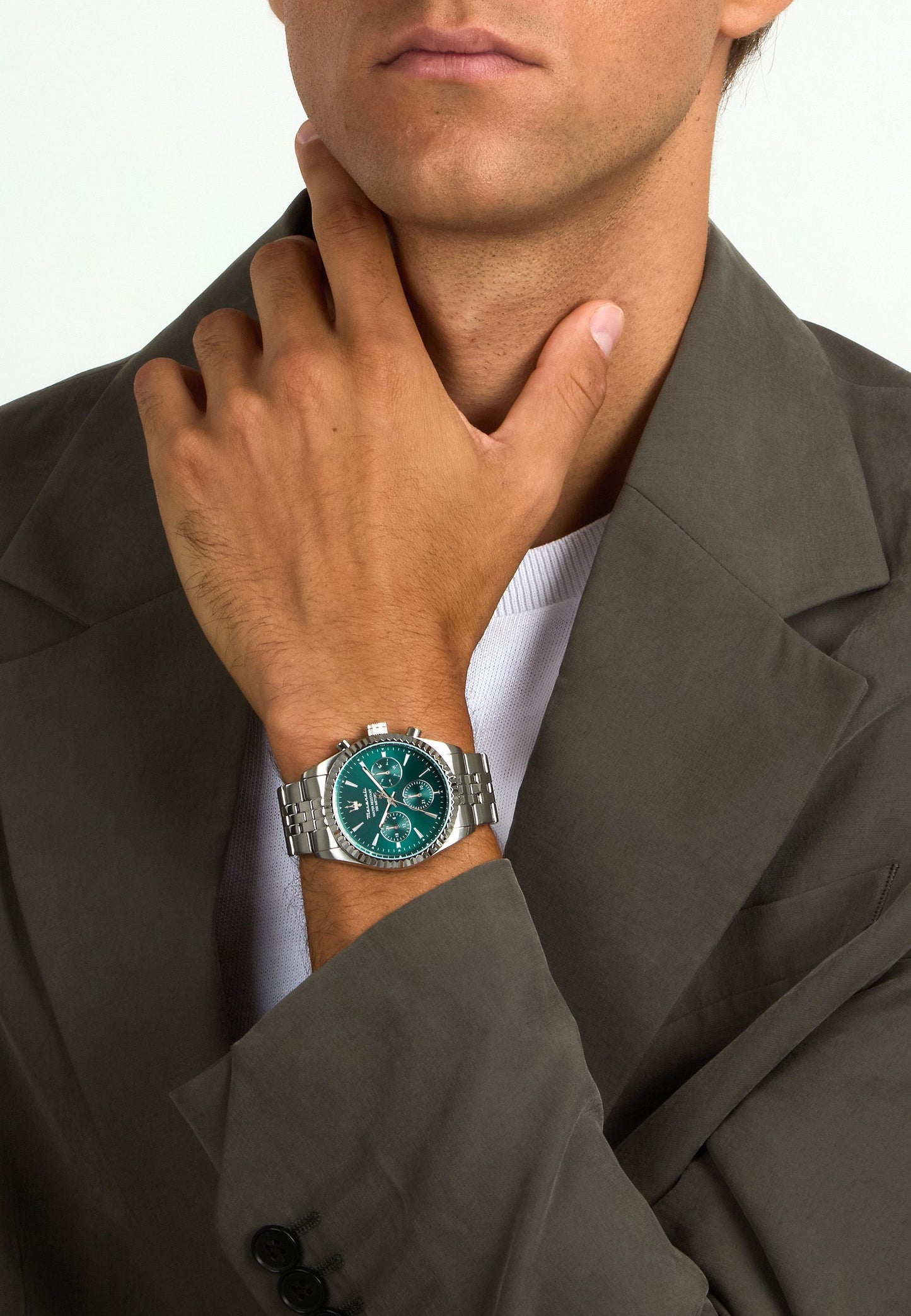 Orologio Uomo Maserati Competizione Multifunzione in Acciaio con Quadrante Verde R8853100052 - Maserati