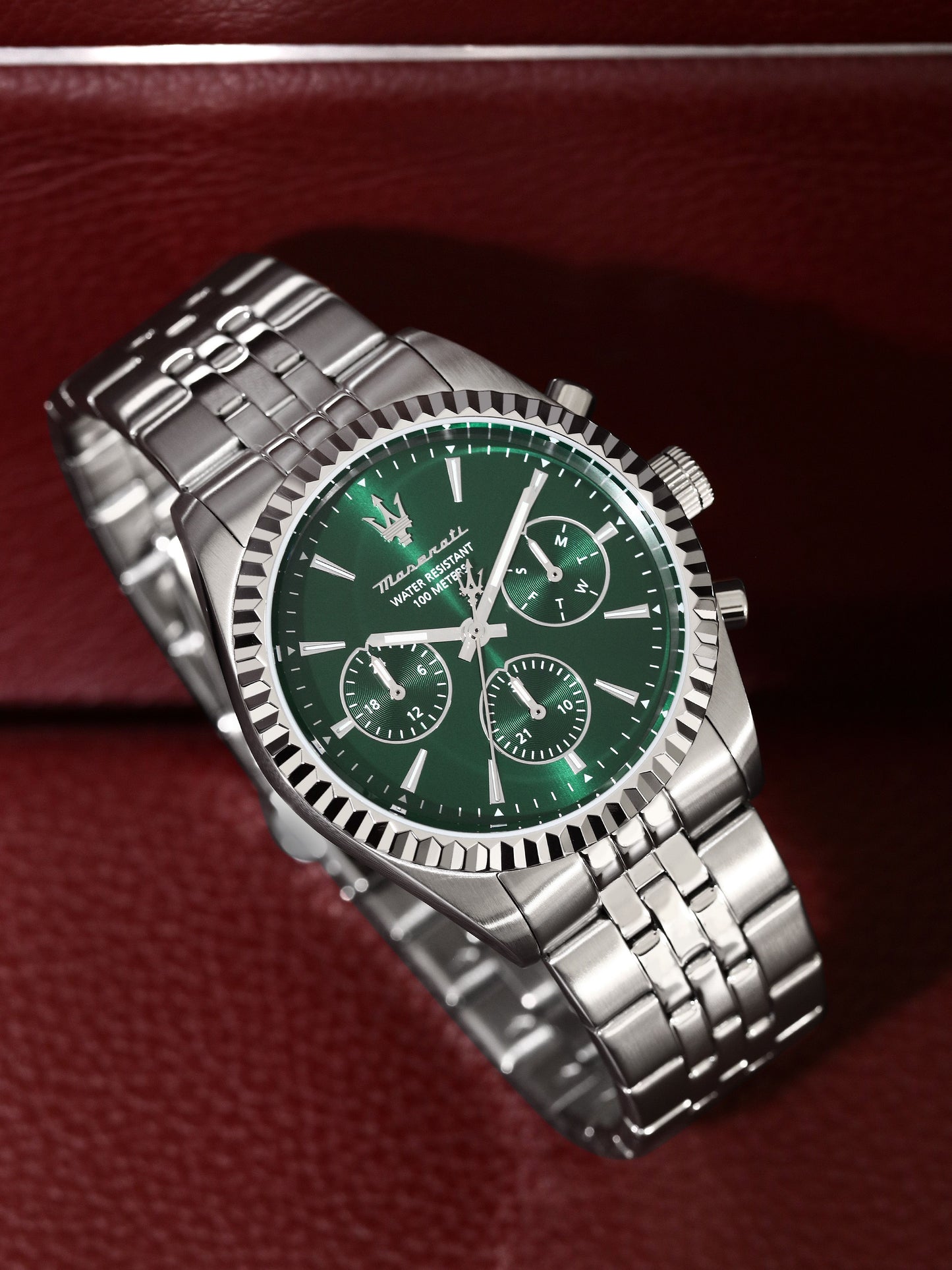 Orologio Uomo Maserati Competizione Multifunzione in Acciaio con Quadrante Verde R8853100052 - Maserati