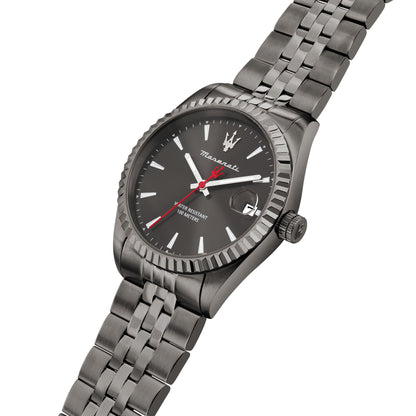 Orologio Uomo Maserati Competizione Solo Tempo in Acciaio Grigio con Datario R8853100054