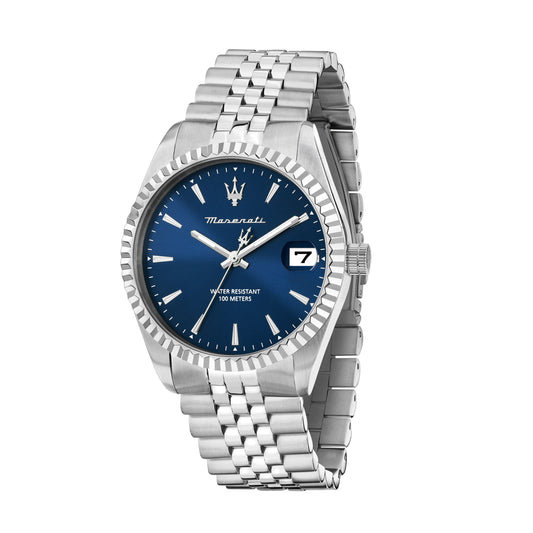 Orologio Uomo Maserati Competizione Solo Tempo in Acciaio con Quadrante Blu R8853100056 - Arena Gioielli - Maserati