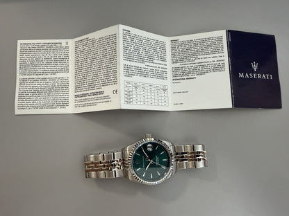 Orologio Uomo Maserati Competizione Solo Tempo in Acciaio Silver con Quadrante Verde R8853100057 - Arena Gioielli