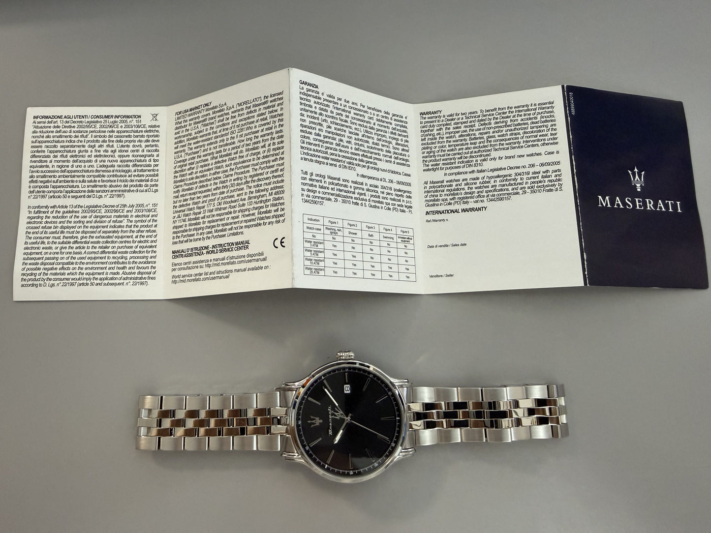 Orologio Uomo Maserati Epoca Solo Tempo in Acciaio Silver con Quadrante Antracite R8853118030 - Maserati
