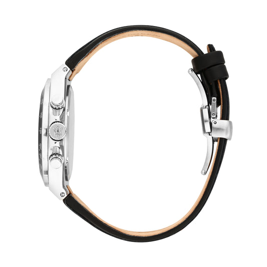 Orologio Uomo Maserati Sfida Cronografo in Acciaio e Cinturino in Pelle Nera R8871640008 - Arena Gioielli - Maserati