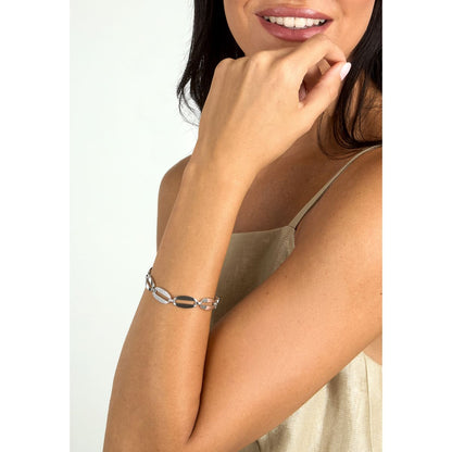 Bracciale Donna Morellato Trame Catena in Argento Sostenibile con Cubic Zirconia Bianchi SAAG01