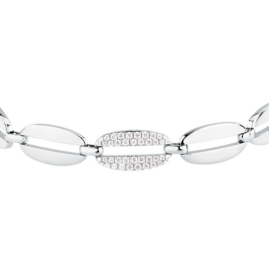Bracciale Donna Morellato Trame Catena in Argento Sostenibile con Cubic Zirconia Bianchi SAAG01 - Arena Gioielli - Morellato