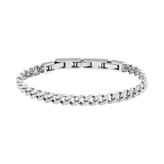Bracciale Donna Morellato Trame in Argento Sostenibile Silver a Catena con Cubic Zirconia Bianchi SAAG02 - Arena Gioielli - Morellato