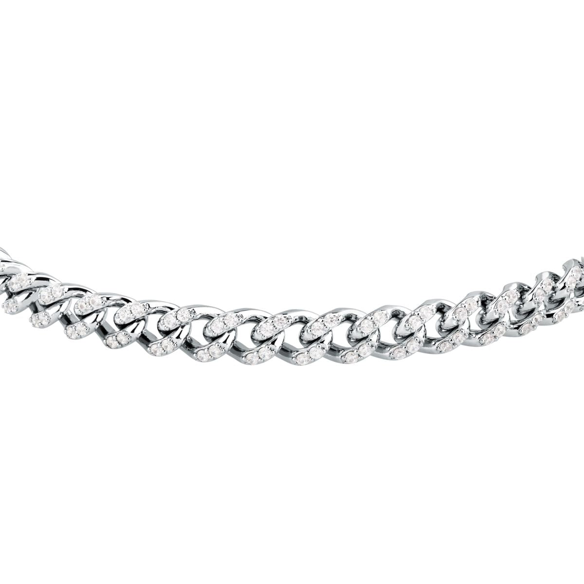 Bracciale Donna Morellato Trame in Argento Sostenibile Silver a Catena con Cubic Zirconia Bianchi SAAG02 - Morellato