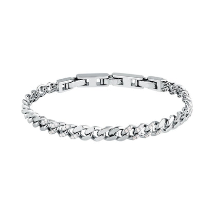 Bracciale Donna Morellato Trame in Argento Sostenibile Silver a Catena Grumetta con Cubic Zirconia Bianchi SAAG03