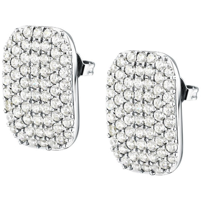 Orecchini Donna Morellato Trame a Lobo in Argento 925 Rodiato con Pavé di Cubic Zirconia SAAG04