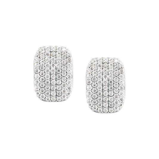 Orecchini Donna Morellato Trame a Lobo in Argento 925 Rodiato con Pavé di Cubic Zirconia SAAG04 - Arena Gioielli - Morellato
