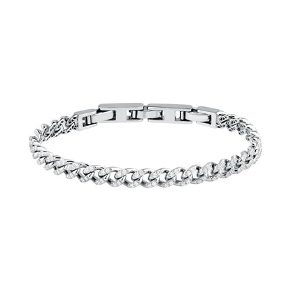 Bracciale Donna Morellato Trame in Argento Sostenibile Silver a Catena con Cubic Zirconia Bianchi SAAG09