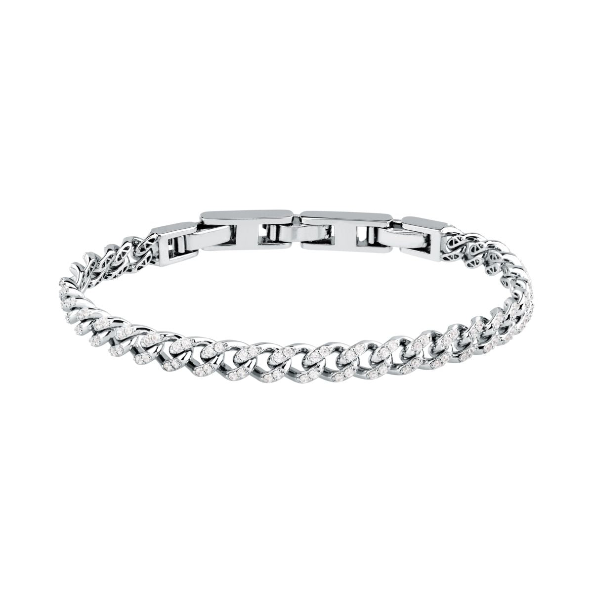Bracciale Donna Morellato Trame in Argento Sostenibile Silver a Catena con Cubic Zirconia Bianchi SAAG09 - Morellato